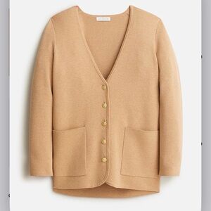 J. Crew Women's Camel Giselle V neck Cardigan